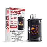 Kraze HD Mega - Red Lightning Ice Disposable Vape available on Canada online vape shop